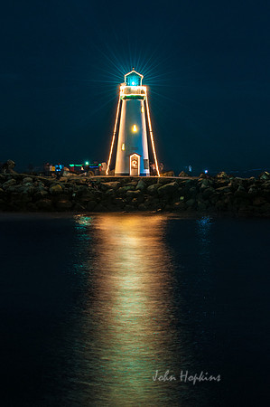 Walton Lighthouse at Christmas time.