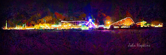 Santa Cruz Boardwalk at Night